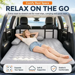 Car rear seat sleeping pad, SUV car camping bed, foldable thick travel mattress, rear seat sleeping pad