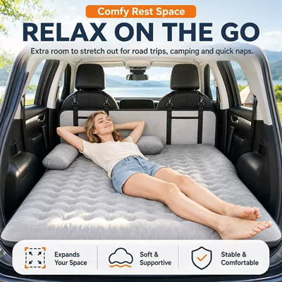 foldable thick travel mattress, rear Vehicle-mounted inflatable bed