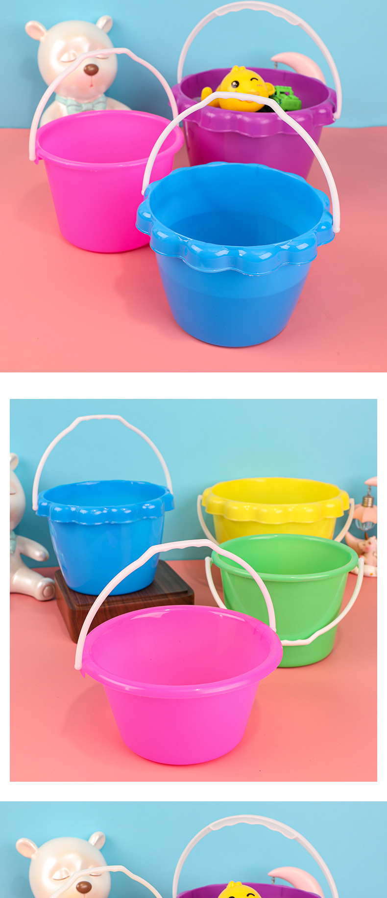儿童手提小水桶迷你塑料桶小号钓鱼抓鱼装鱼桶沙滩洗笔玩具桶详情9