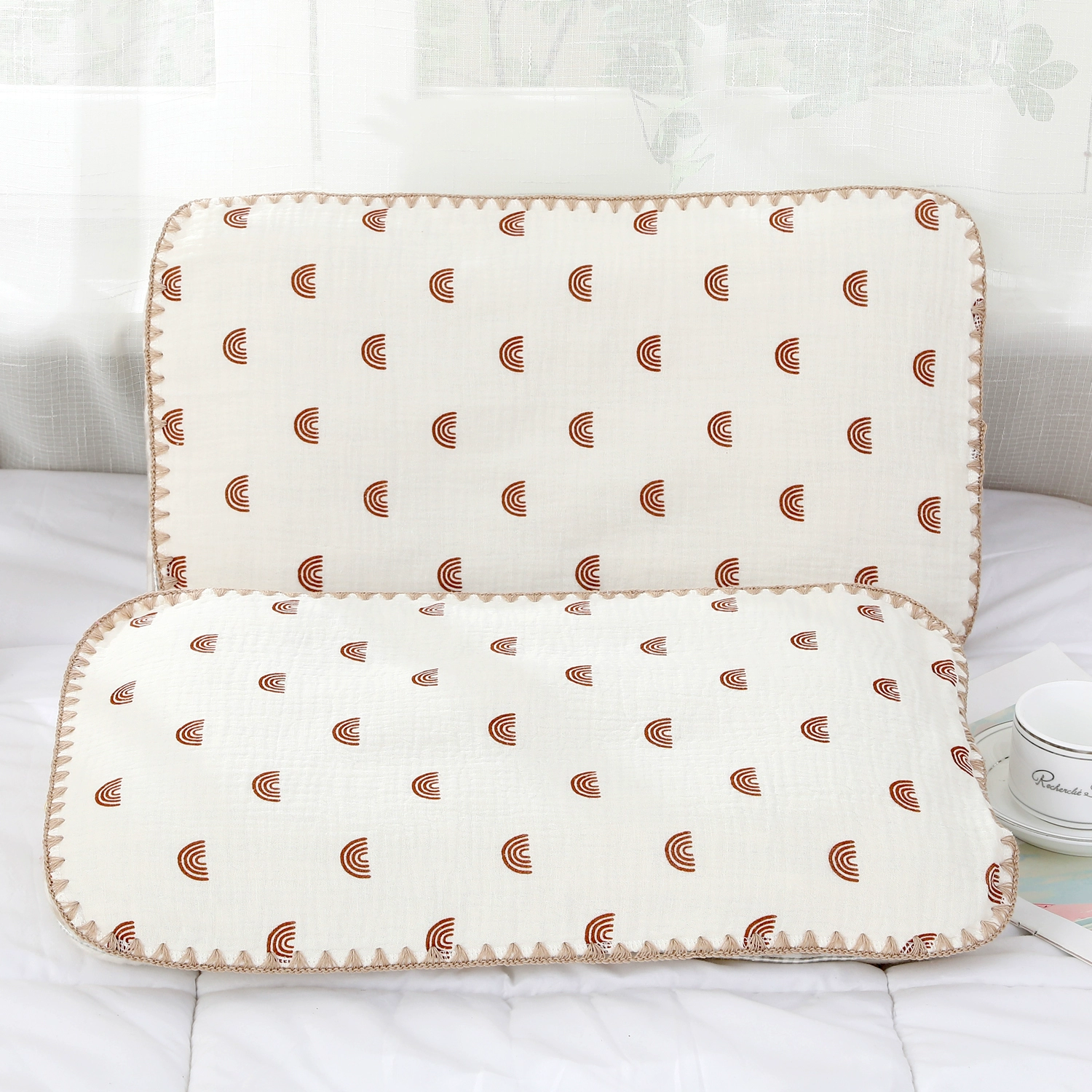 Cotton gauze breathable pillow for kindergarten for students