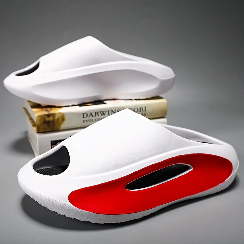 2023 новые тапочки с одним словом, Мужская мягкая подошва, увеличенная удобная мужская обувь, летние модные тапочки для дома и улицы, внешняя торговля