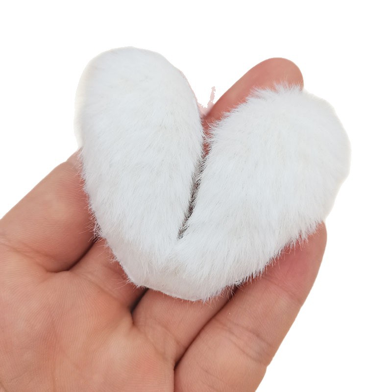 新しいかわいい V 字型両面ぬいぐるみウサギの耳アクセサリー DIY 人形ヘッドバンド装飾衣類生地アクセサリー材料