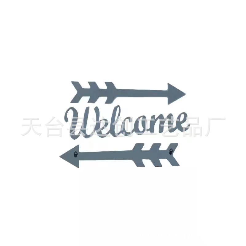 DIY1个英文字母2个箭头木制工艺品挂件  手工木质装饰用品