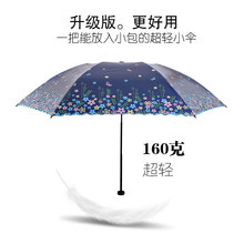 宏達太陽傘超輕便攜小巧折疊遮陽傘女二兩用防曬紫外線晴雨鉛筆傘