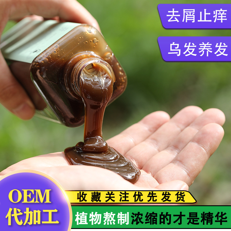 Platycladus orientalis leaves ginger shampoo oil control dandruff antipruritic silicone oil free shampoo postage genuine OEM