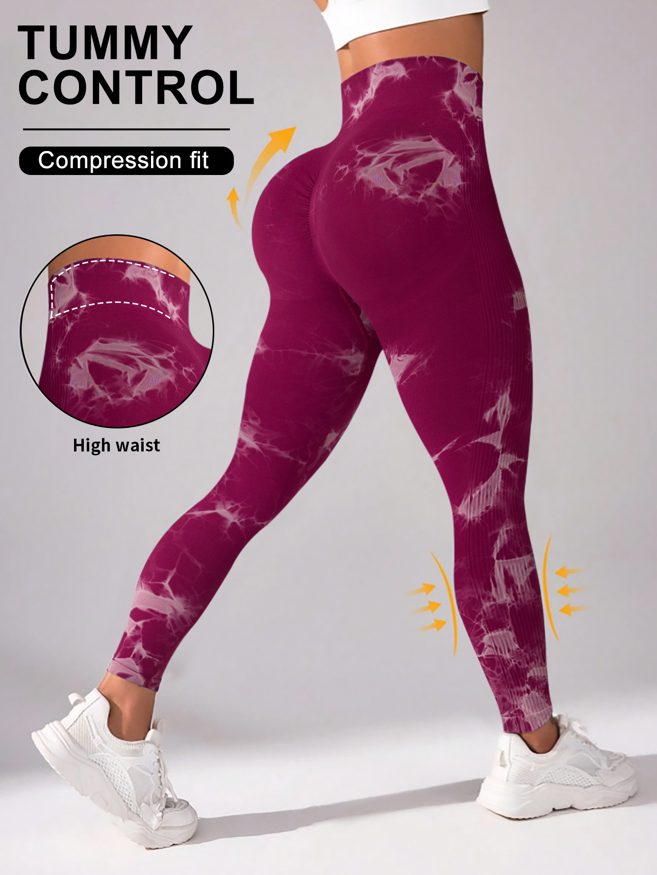 S177 teñido anudado rojo y blanco (rojo rosa