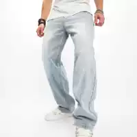 Европейский и американский уличный велосипед JEANS модный бренд Ma Ying High Street мужские JEANS свободные широкие прямые брюки мужские