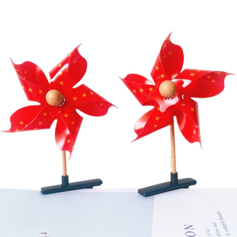 국경일 풍차 머리핀