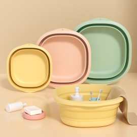 可折叠洗脸盆家用便携式旅行塑料水盆加厚大小号学生宿舍洗衣盆子