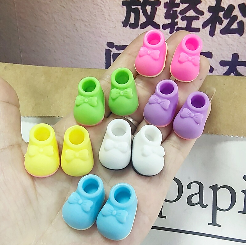 Korean style soft rubber bow boots landscape scene layout decoration mobile phone shell refrigerator sticker jewelry accessories in stock