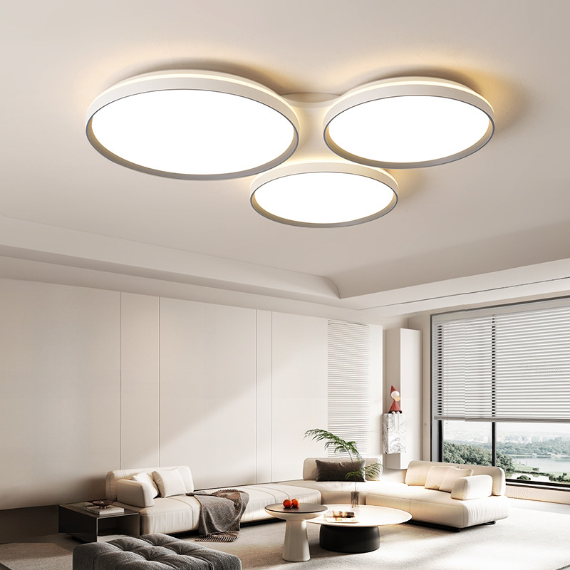 Luz de sala de estar moderna y simple atmósfera 2025 nuevo diseño creativo de luz principal del dormitorio estudio luz de techo