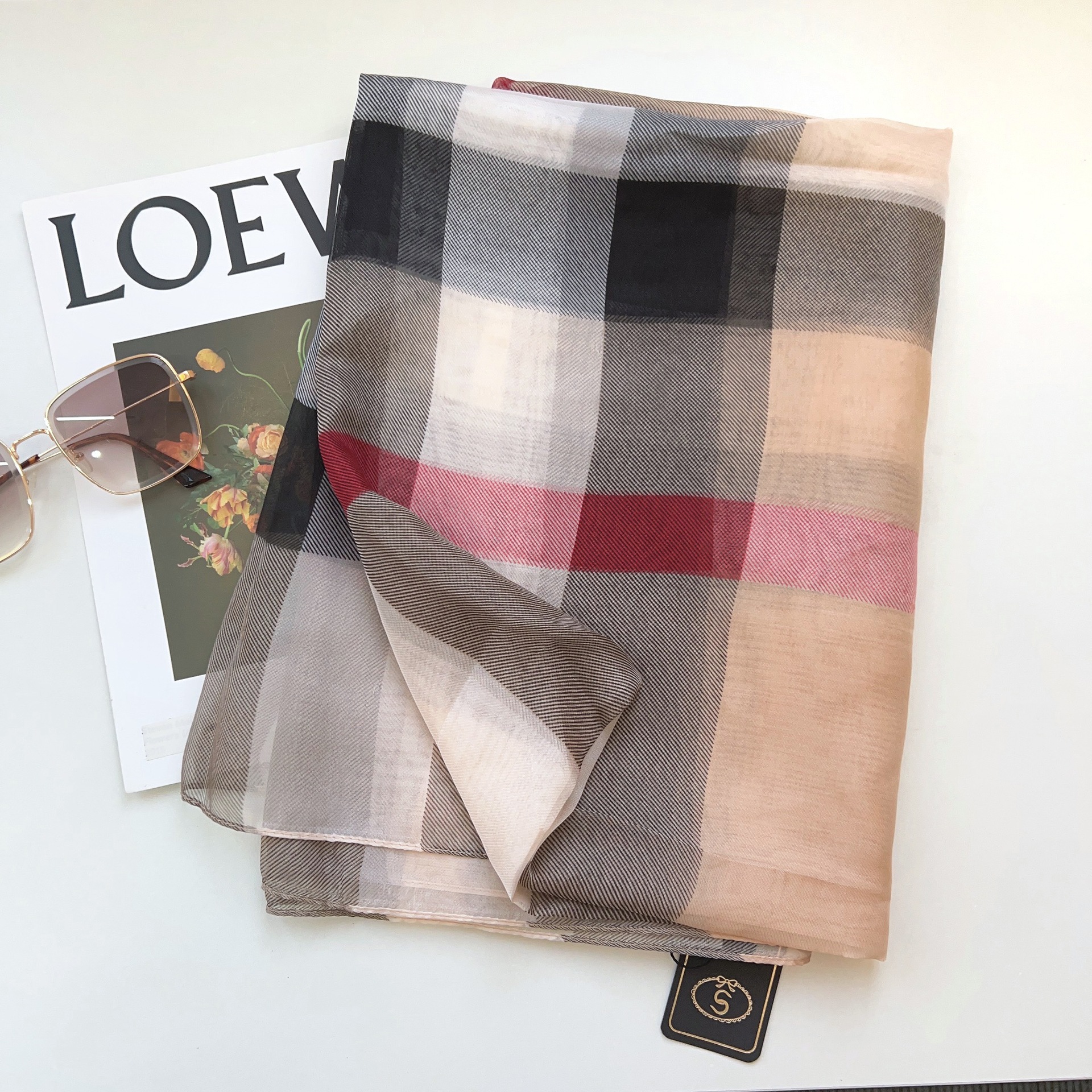 Gran tamaño bufanda protector solar chal mujer primavera y verano bufanda delgada transpirable sombrilla estilo chino regalo de la madre bufanda