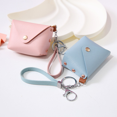 Korean version of creative Internet celebrity popular personalized key chain bag PU leather bracelet coin purse mini storage bag