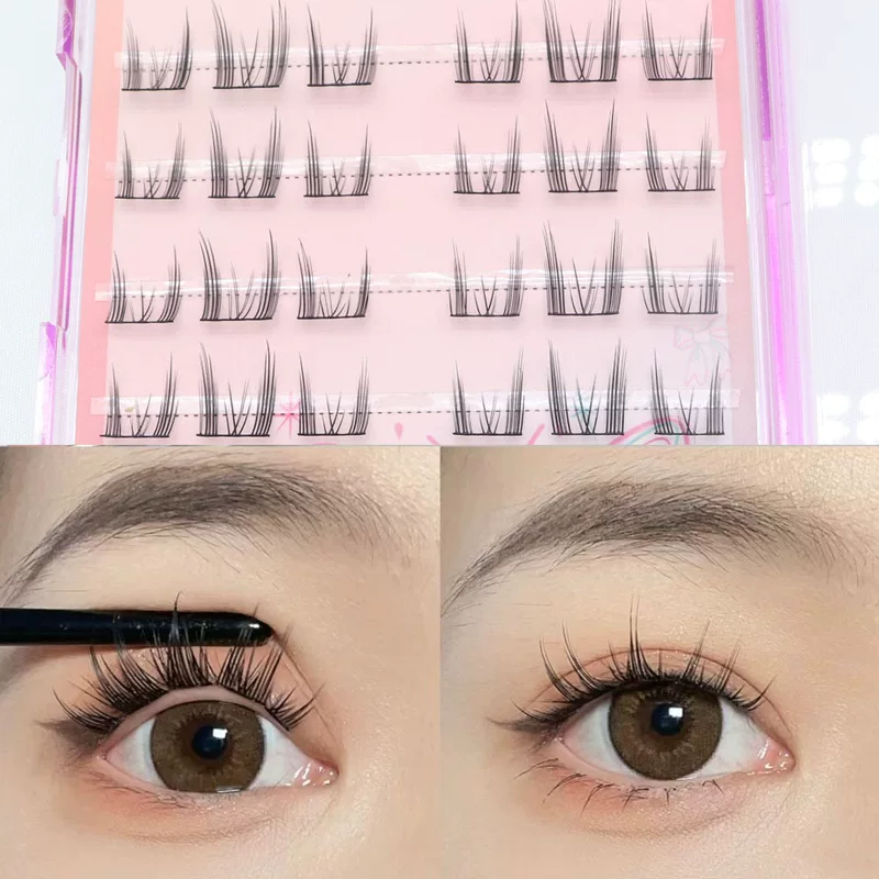 Self-adhesive lengthening curling false eyelashes, (Physicals), for every day