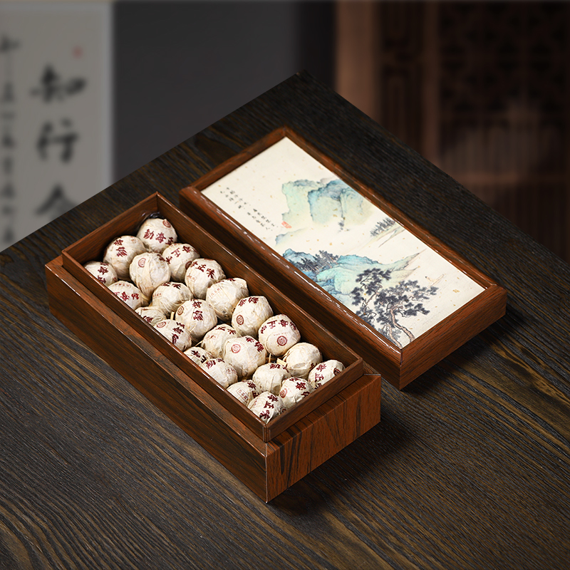 龙珠茶叶包装盒小沱茶盒小泡袋空礼盒小青柑古树普洱肉桂空礼盒