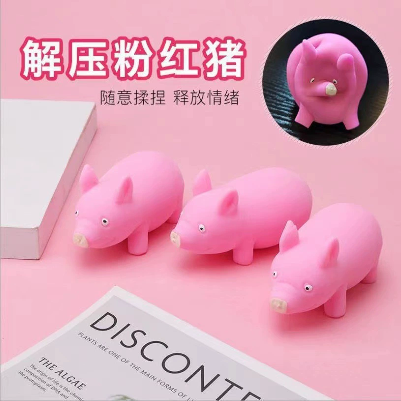 Розовая антистрессовая игрушка-поросенок TikTok, игрушка для снятия стресса, игрушка-вентилятор, реалистичная сжимаемая свинка оптом