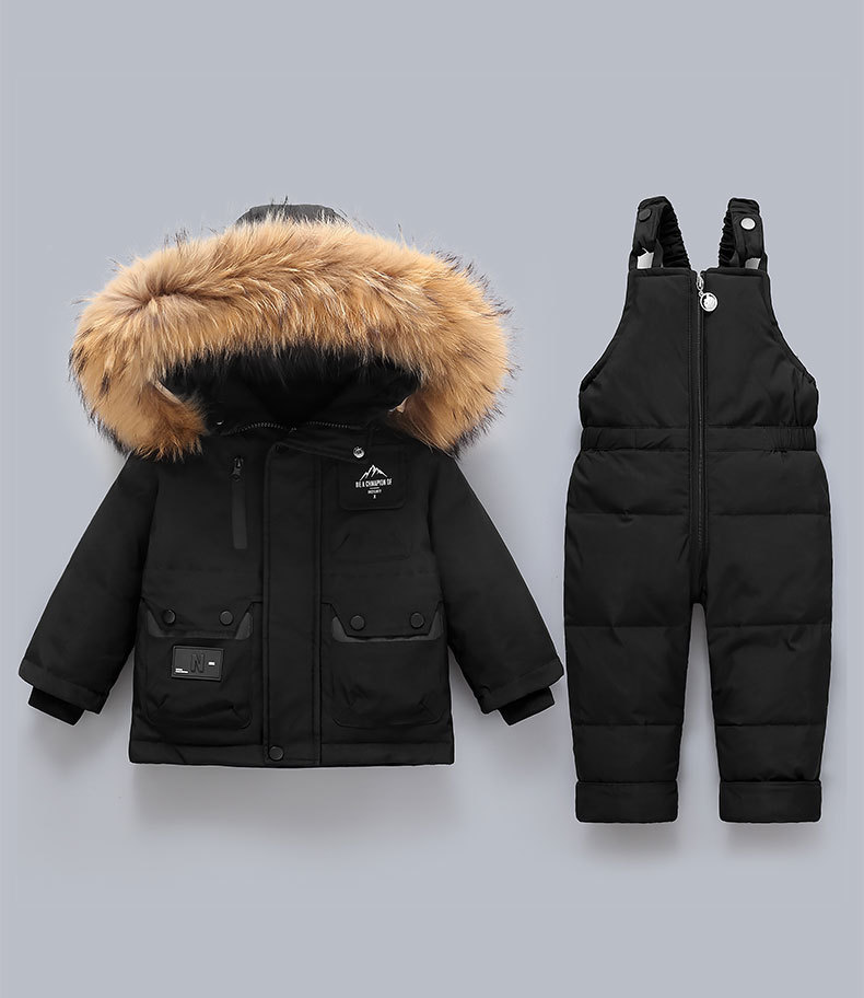 Piumino per bambini 2025, neonato, 1-5 anni, ragazzi e ragazze, nuovo set invernale in due pezzi, top + tuta_voghion.com