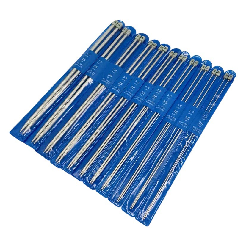 Красная вышивка, новая одноконечная игла для свитера, 11 длинных одинарных пробок, свитер из нержавеющей стали, игла, инструмент для вязания, костюм