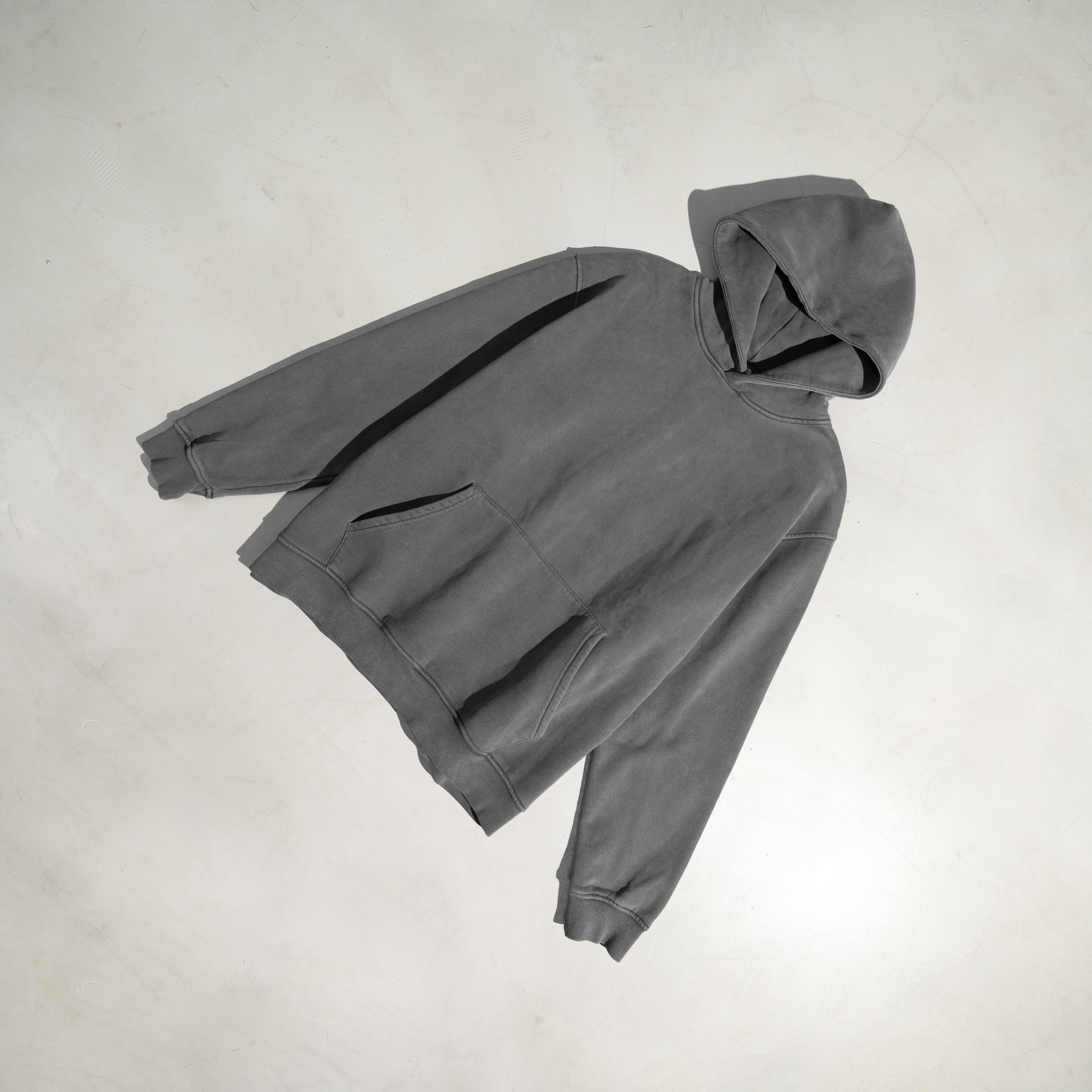 Men's Heavyweight Washed Hooded Sweatshirt For Autumn And Winter_voghion.com