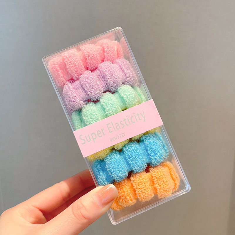 Cuerda de pelo grueso Bola de las mujeres banda de pelo alto elástico durable banda de goma sin costura lazo de pelo cuerda de pelo de alta Cola de Caballo tocado