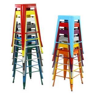 Vintage Iron Dining Chair Casual Stool Spot Wholesale Metal Furniture Bar Stool Metal Stool High Chair