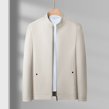 秋季皮夹克高档立领商务春新款2024皮衣男短款外套