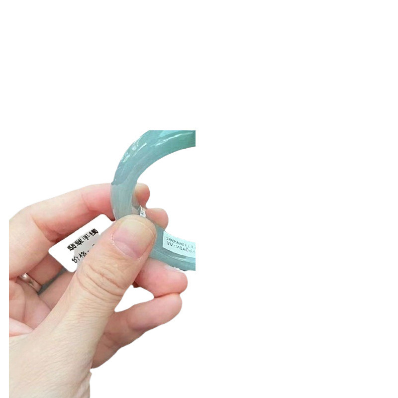 女性用アイスオールドヒットアイスワックスジェイドブレスレット、ミャンマー油グリーンオールドヒットサークル翡翠ブレスレット、女性用シンプルな翡翠ブレスレット|undefined