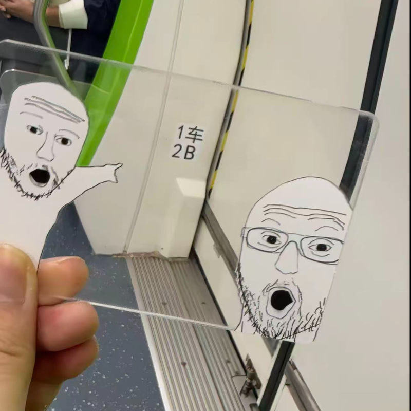 【In Stock! Photo Check-In Transparent Card】Acrylic Transparent Card with Meme Design, Creative Bookmark, Transparent Card for Check-In and Travel 【In Stock! Photo Check-In Transparent Card】Acrylic Transparent Card with Meme Design, Creative Bookmark, Transparent Card for Check-In and Travel