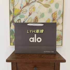 alo纸袋AL专柜衣服包装袋外贸服装鞋盒购物袋al鞋服礼品袋批发