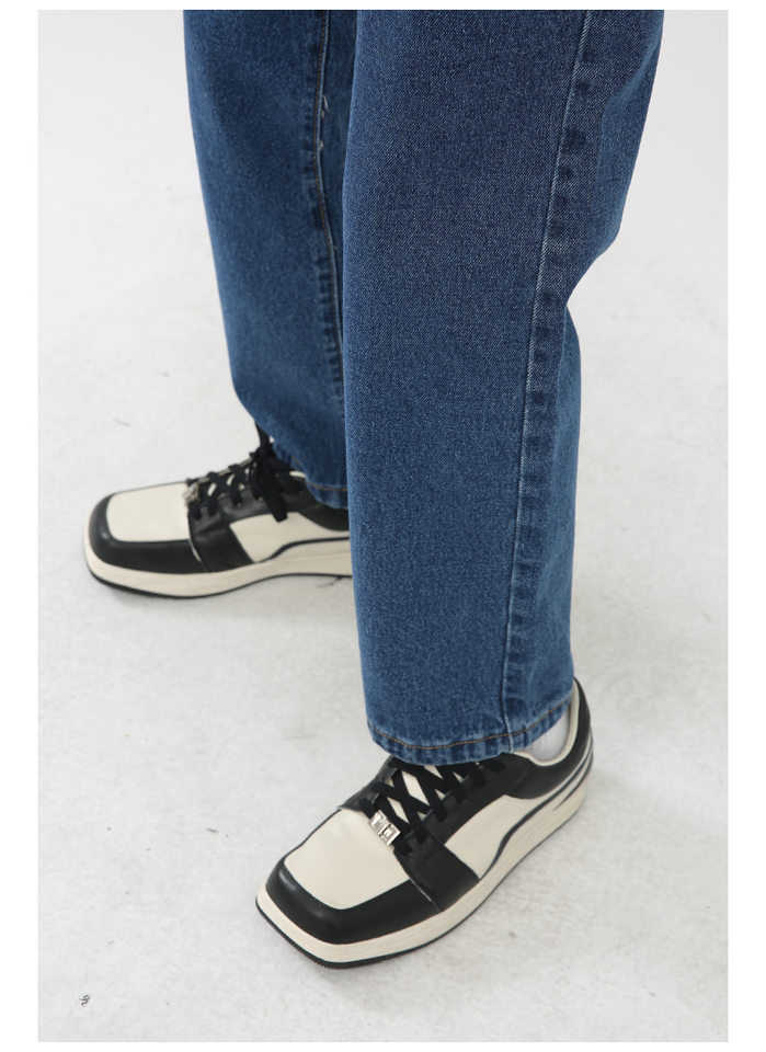 Quần jean nam ống thẳng lửng 9 tấc cạp vừa phong cách Hàn Quốc — Màu xám, Màu đen, Xanh denim, Xanh lam đậm chi tiết 15