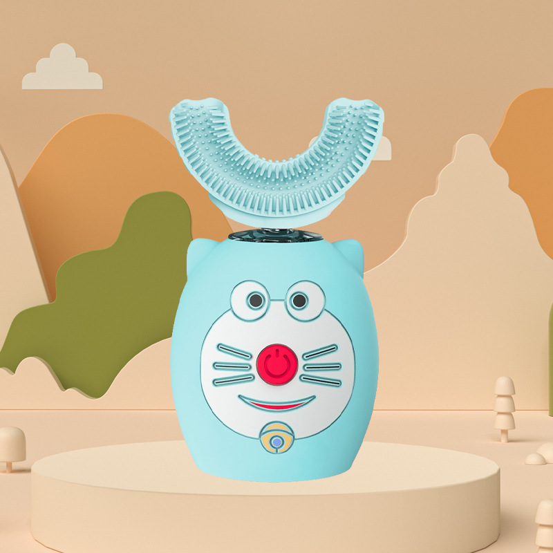 アマゾンの新型子供電動歯ブラシu型アニメ充電防水超音波口にシリカゲルソフトブラシクロスを含む|undefined