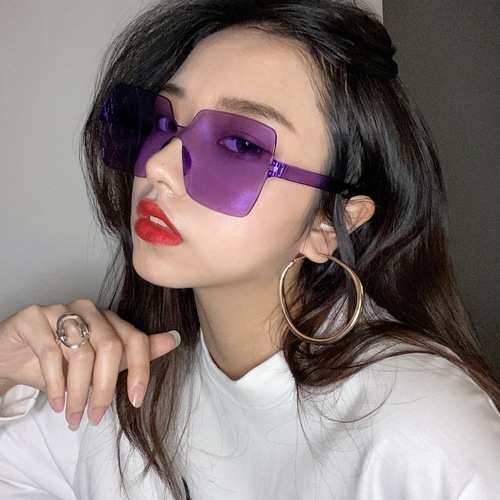 New trendy street style cross-border sunglasses for women, Korean style fashion, Harajuku style colored sunglasses for men and women, wholesale