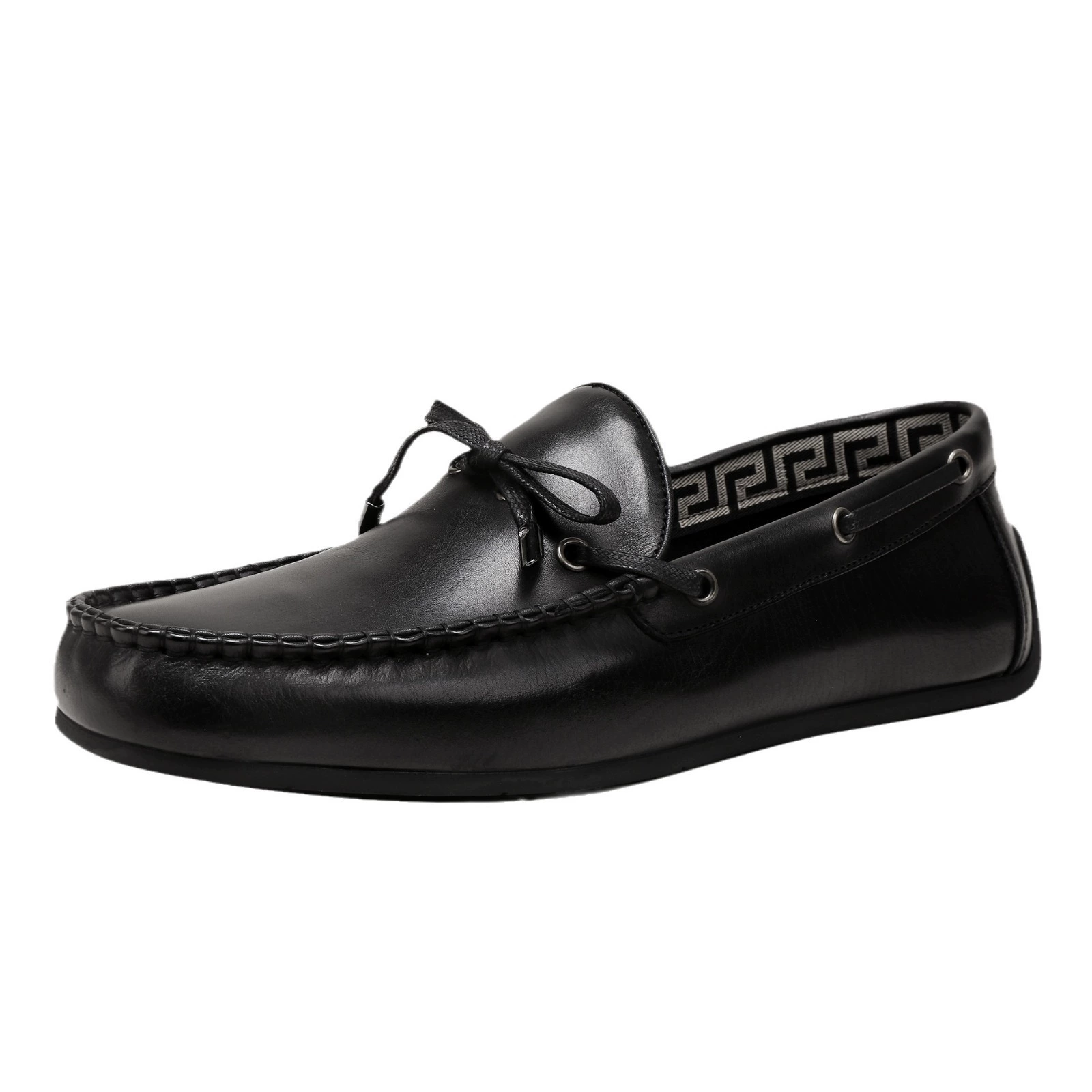 Кожаные лоферы из натуральной кожи, в английском стиле для свадьбы и досуга, чёрные, 38–44