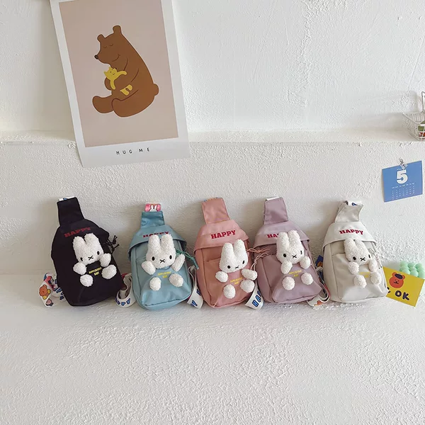 Autumn and Winter new children's bag rabbit pendant mini backpack cute girl's large capacity chest bag large quantity free shipping
