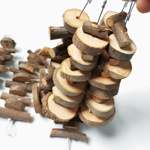 Amazon Apple branch molar skewer chewing skewer chinchilla hamster golden bear molar toy rabbit chewing apple wood