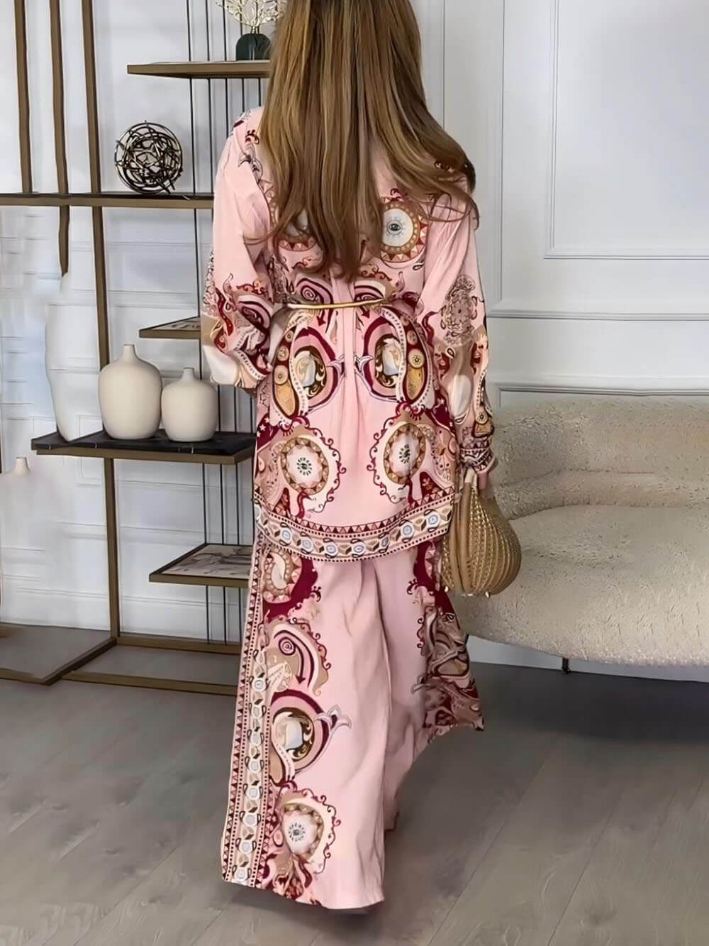 Pant Co-ord Set Sets Type 2 Pieces Set Quantity Holiday, Daily, Selfie Occasion Holiday Daily Selfie Women's Casual Elegant Streetwear Printing Polyester Pant Co-ord Set Pants Sets