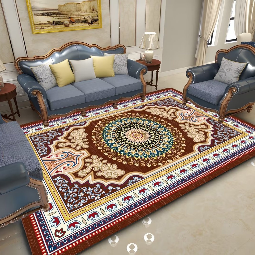 Cross-border exclusive European-style carpet for home use—full-area classic coffee table and sofa rug, wholesale living room carpet