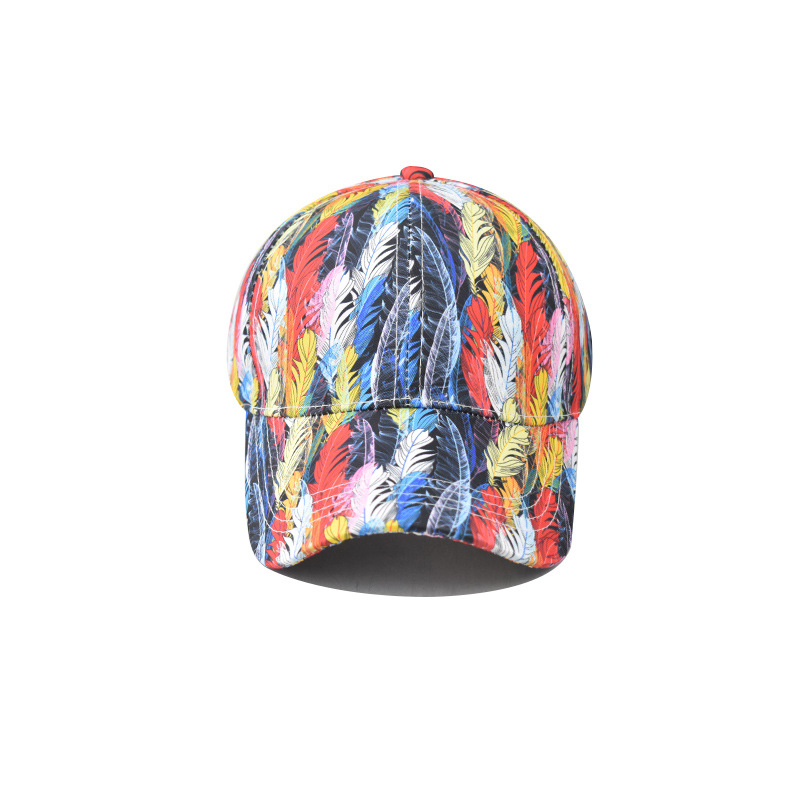 Algodón transfronterizo nueva hoja colorida gorra de béisbol al aire libre personalizado graffiti gorra de béisbol al aire libre estilo chino gorra de pico