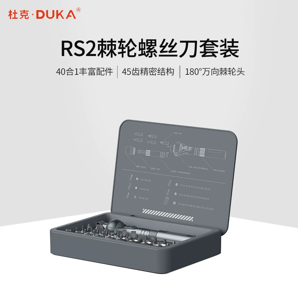 Новый популярный набор трещоточных отверток Duke RS-2, 40 в 1, ручной универсальный многофункциональный трещоточный набор отверток