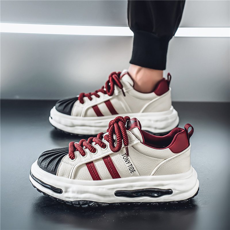 Zapatos de hombre primavera y verano 2025 comercio exterior nuevas zapatillas de deporte de nicho casual suela gruesa disuelta ins zapatos de moda hombres