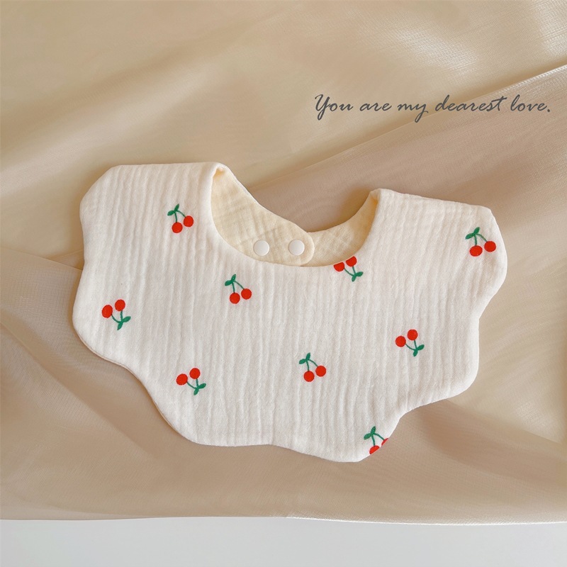 Babero de bebé de gasa de algodón babero del bebé impermeable escupir leche recién nacido babero ins primavera y verano