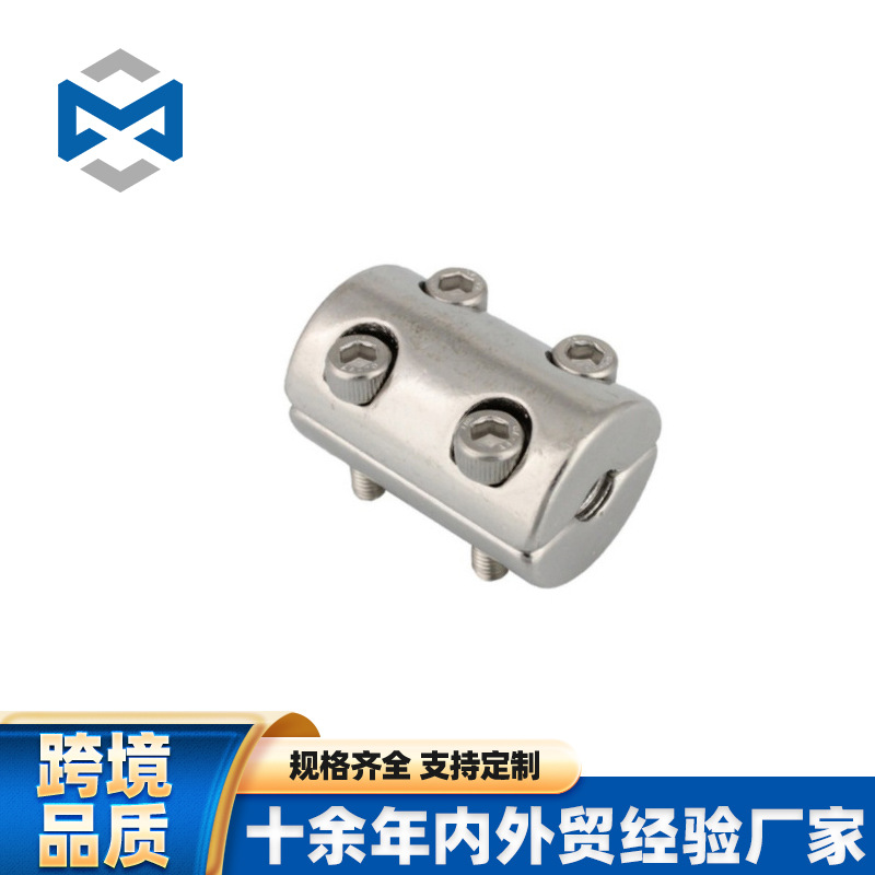 316/304不锈钢夹头钢丝绳夹头钢丝绳夹绿化绳网夹头椭圆绳夹壁面