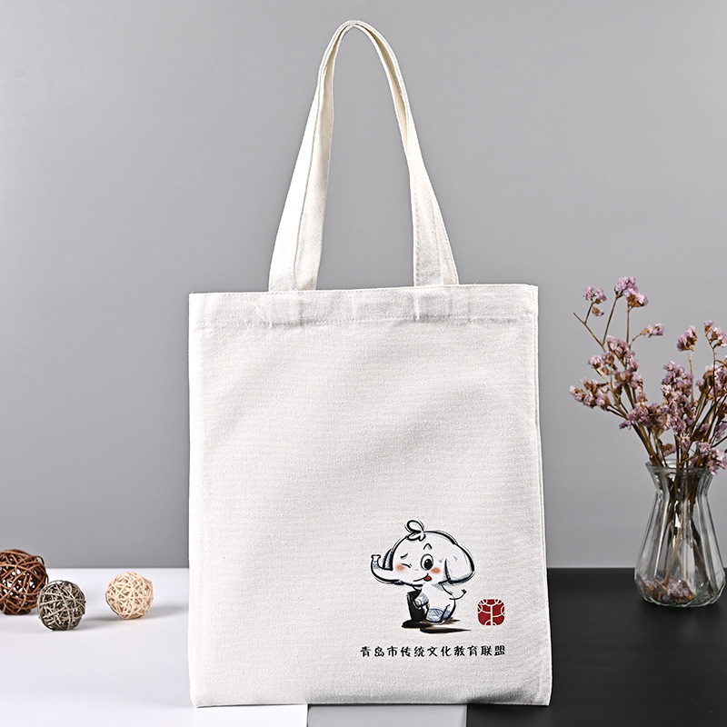简约棉布袋设计图案印logo广告礼品收纳棉布袋空白手提帆布袋批发