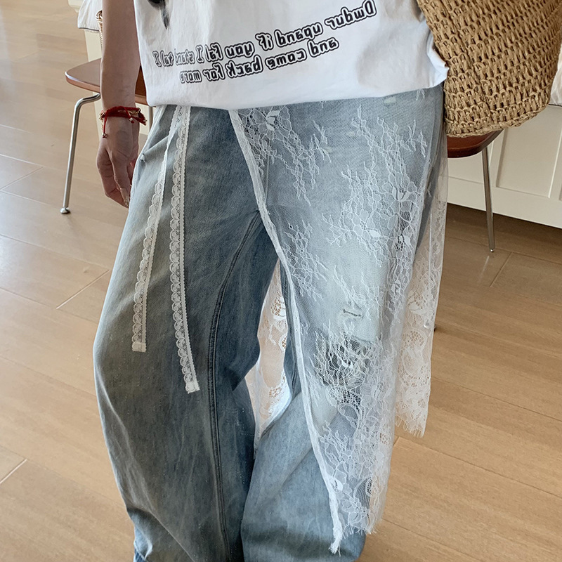 Fart Curtain South Korea Niche Design Sense Embroidery Lace Overlapped Mesh Skirt Chiffon Cover Skirt Apron Half Skirt