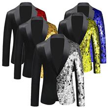 C 55936 Men's Sequin Color Block Suit ��Ƭƴɫ���b �羳���l