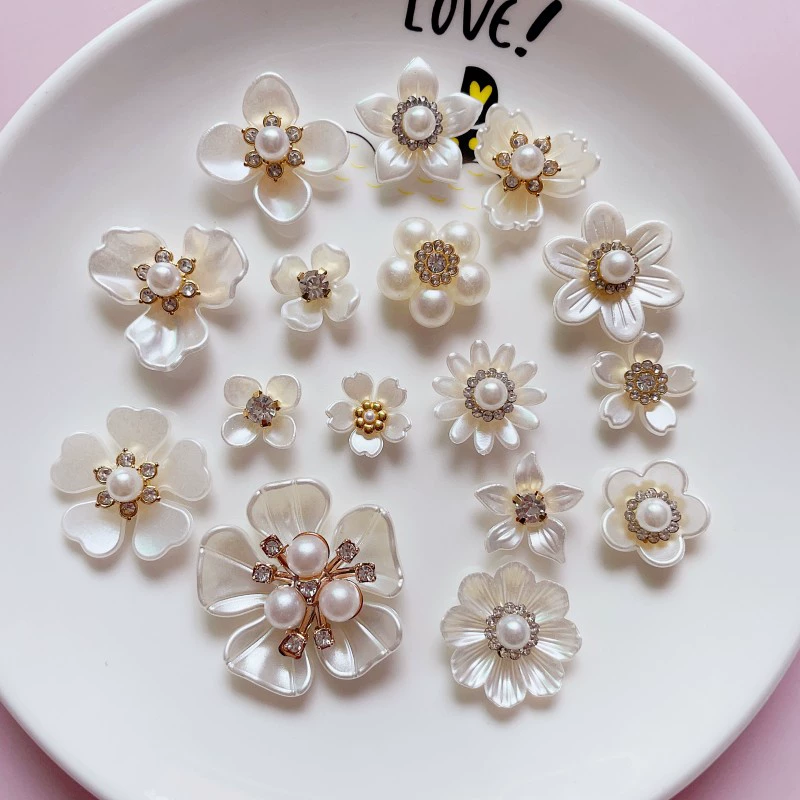 Горячая продажа жемчужных цветов ювелирные аксессуары для одежды с бриллиантами