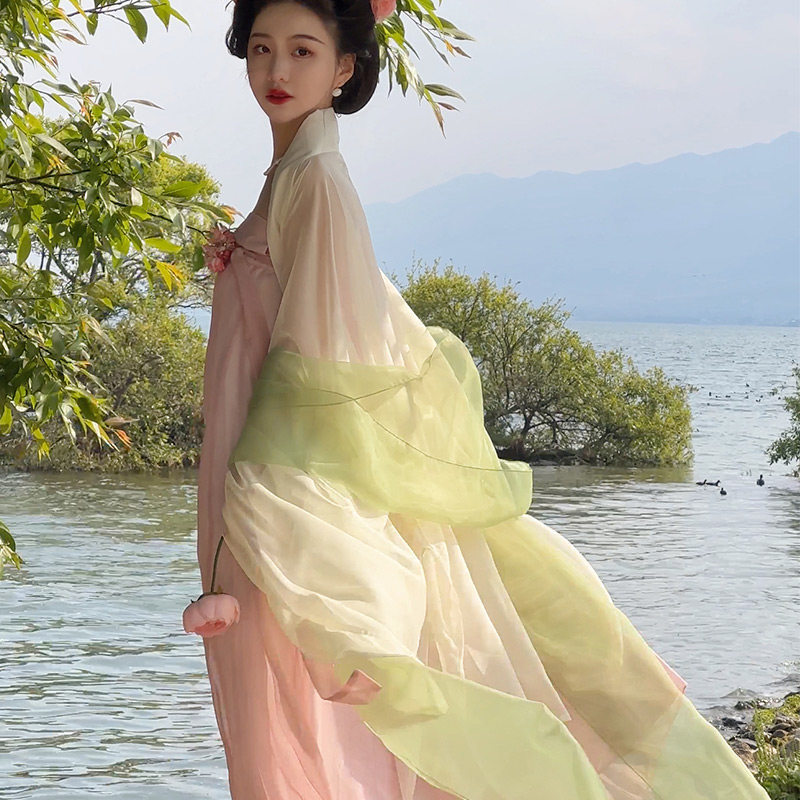 Original Tang-style Hanfu for women, 2026 new model, Chinese-style chest-high ru skirt, ultra-fairy, large sleeves, spring-summer, elegant, everyday wear, complete set