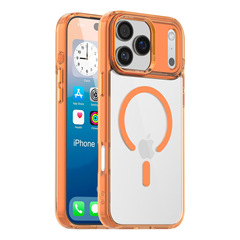 iPhone17Air携帯電話ケースアイスカラー磁気金属レンズApple 17ProMax落下防止保護カバーに適しています。
