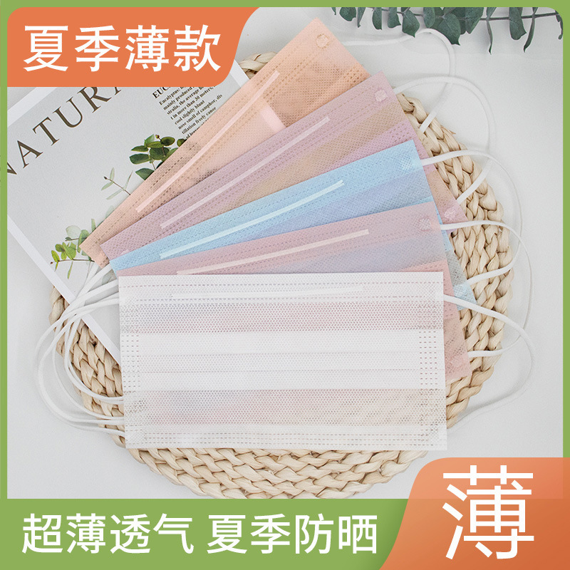 夏の薄いタイプの使い捨て二重マスク高颜値超薄型通気性日焼け止め|undefined