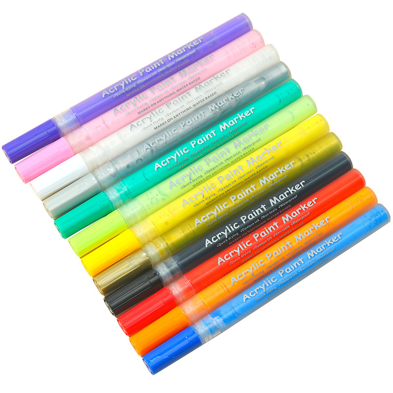 Graffiti pluma de pintura de uñas pluma de acrílico marcador de color de secado rápido Internet celebridad nueva herramienta de pintura de uñas sin luz